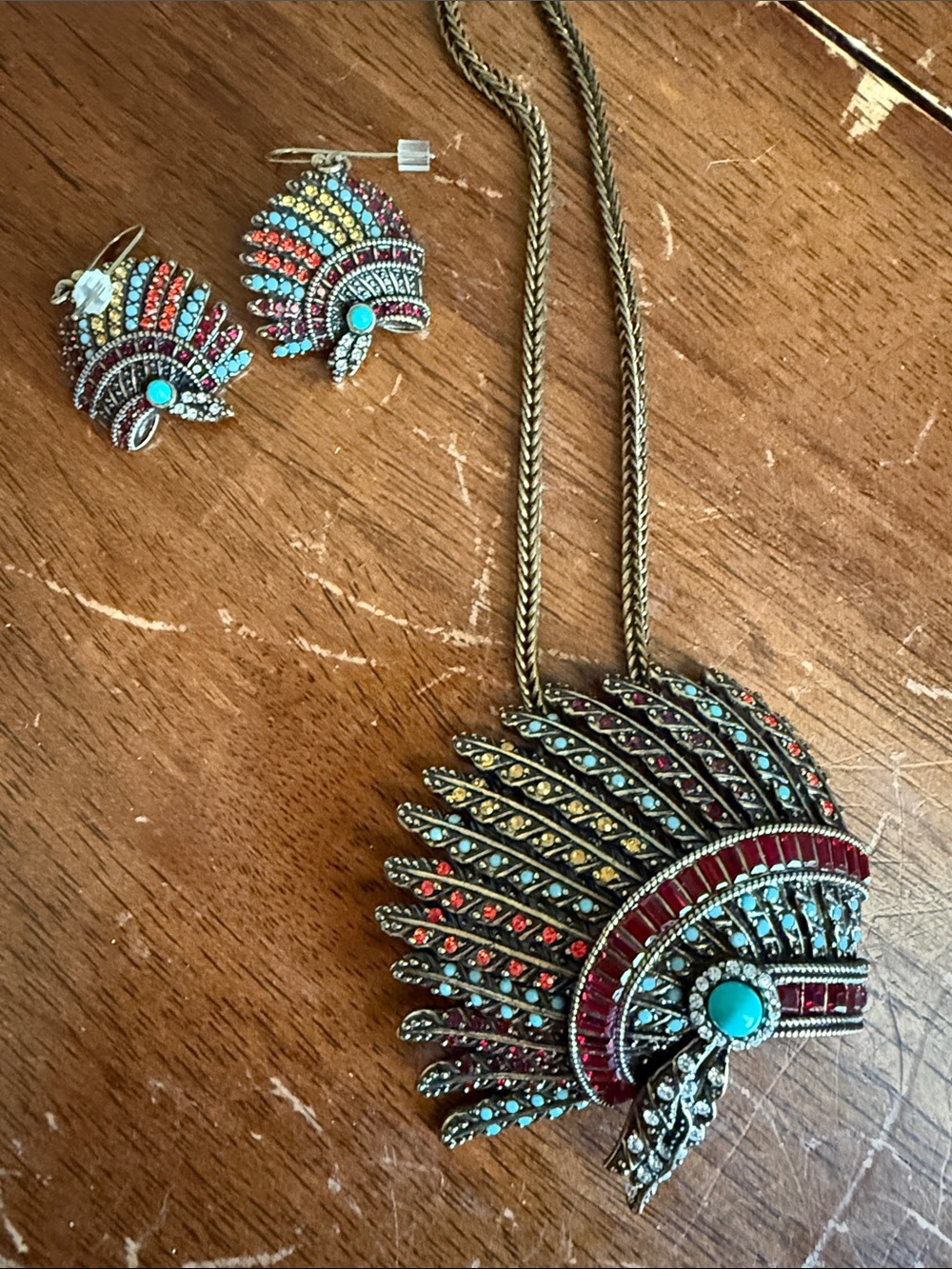 Necklace and earrings